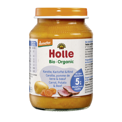 Boião Puré de Cenoura, Batata e Vaca Bio