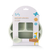 Prato e Colher Silicone Verde Wells Image 1