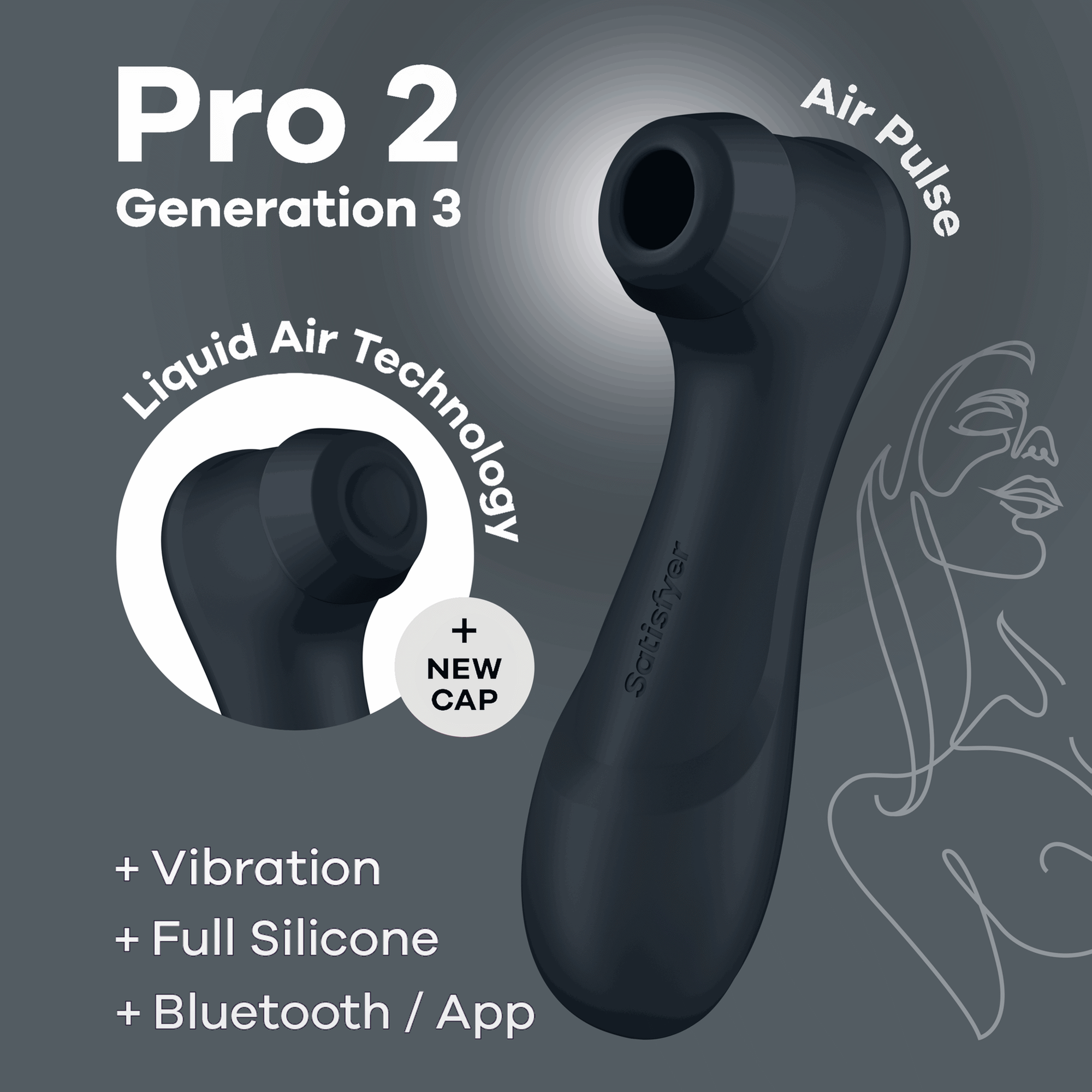 Vibrador Dupla Pressão Pro2 Generation3 Preto