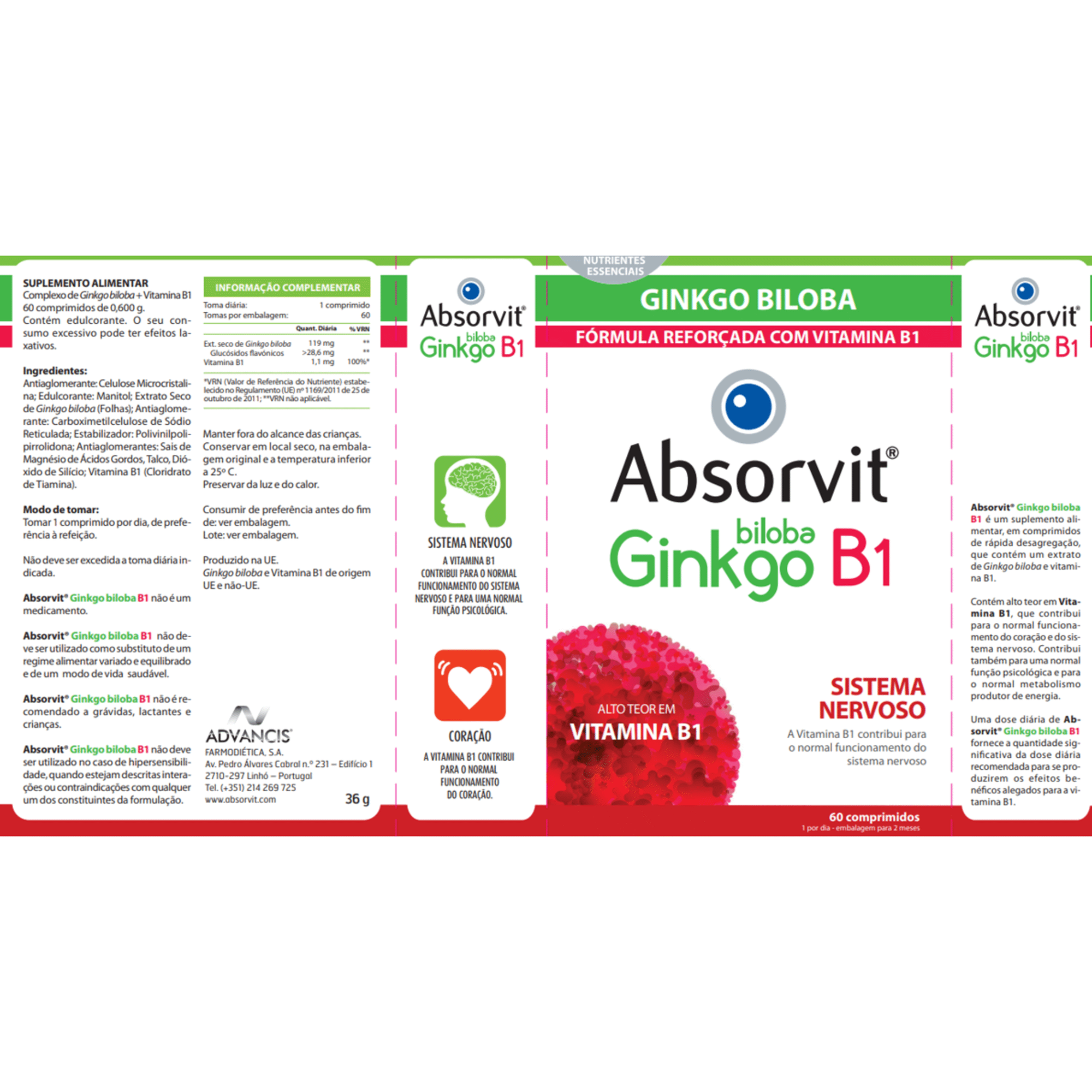 Ginkgo Biloba B1 Sistema Nervoso