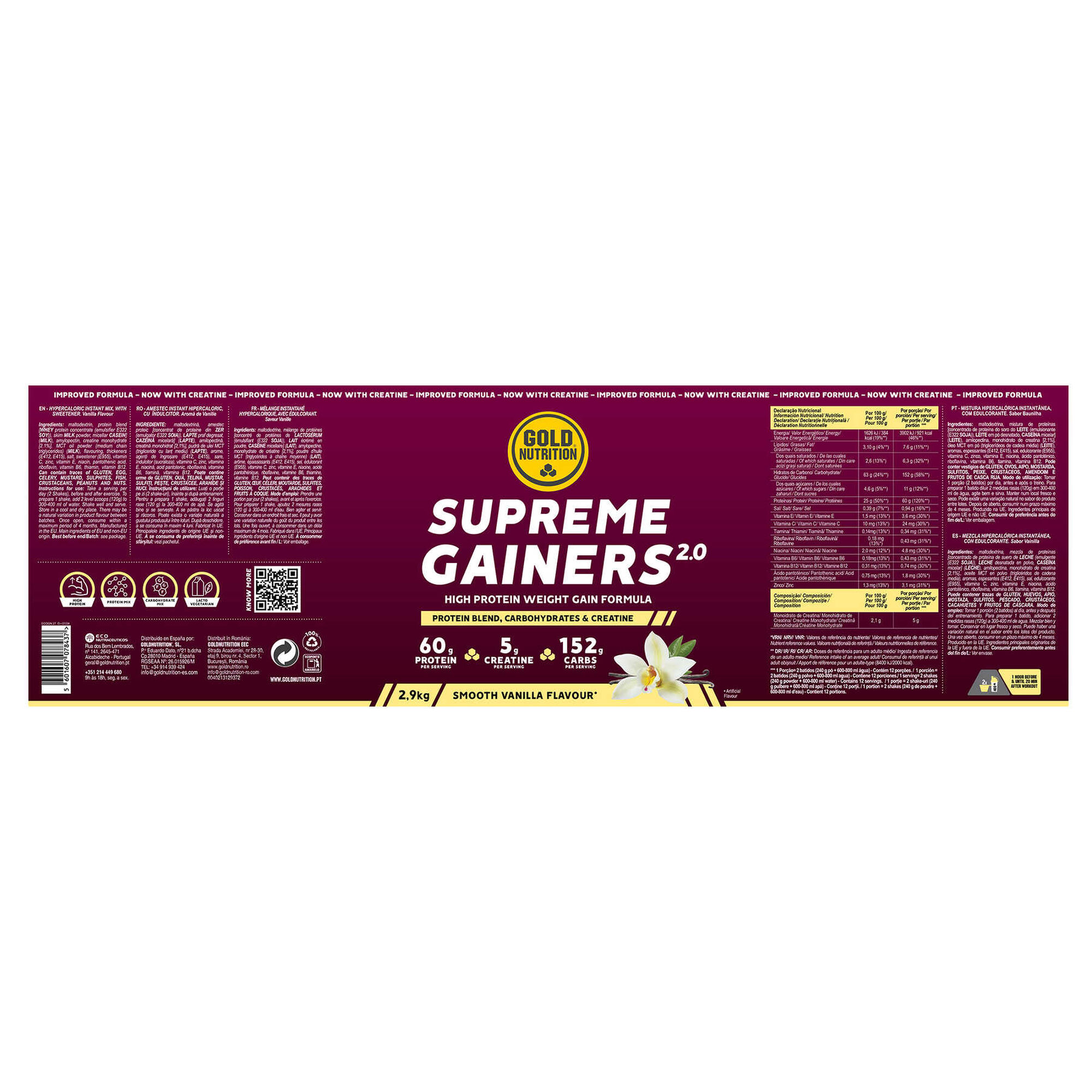 Supreme Gainers 2.0 Vanilla Flavour