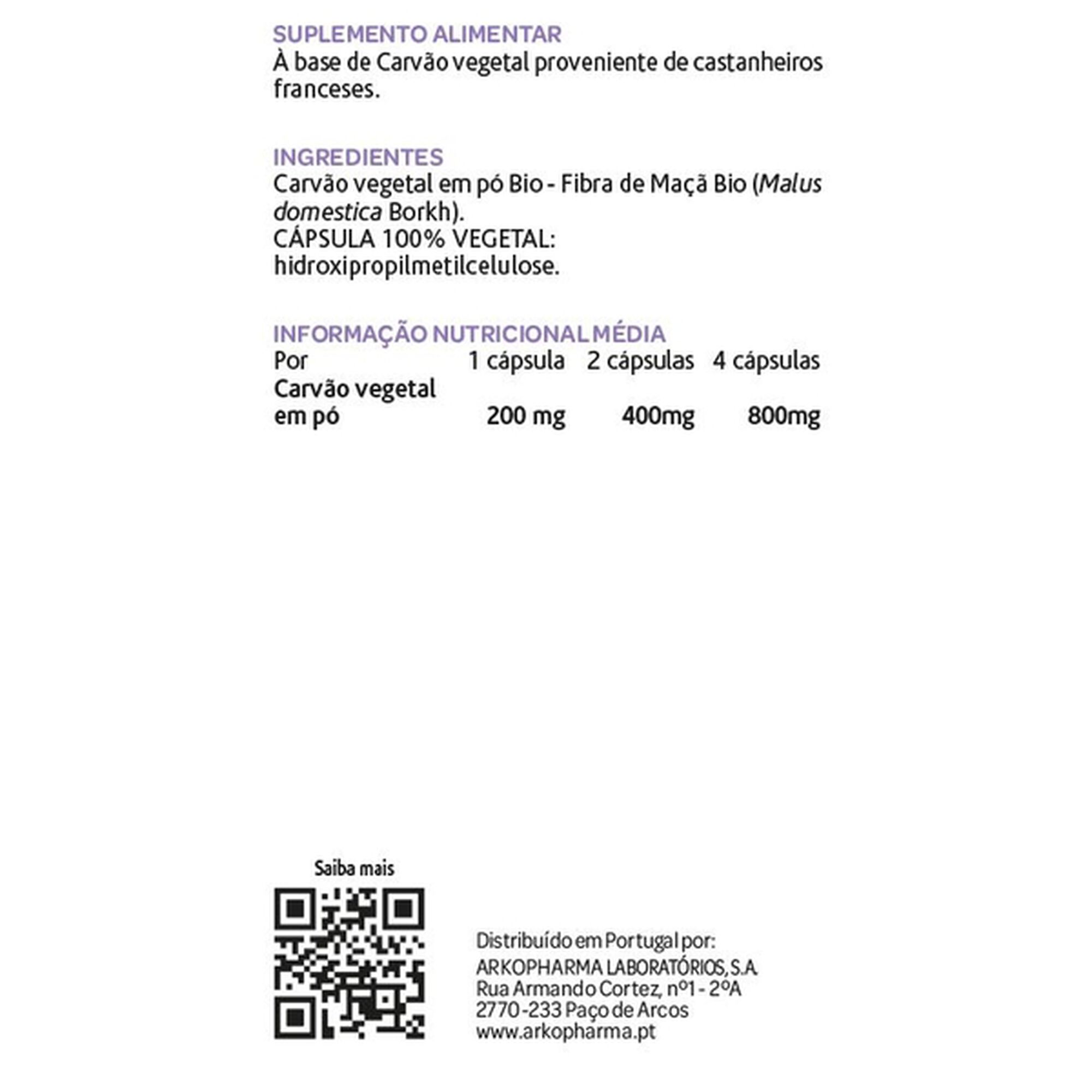 Suplemento Alimentar Carbo Activ Bio