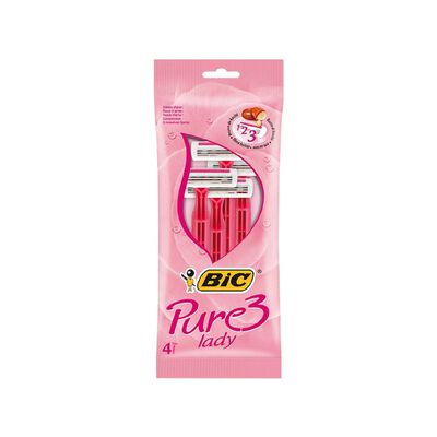 Lâminas Descartáveis Depilação Pure 3 Pink 