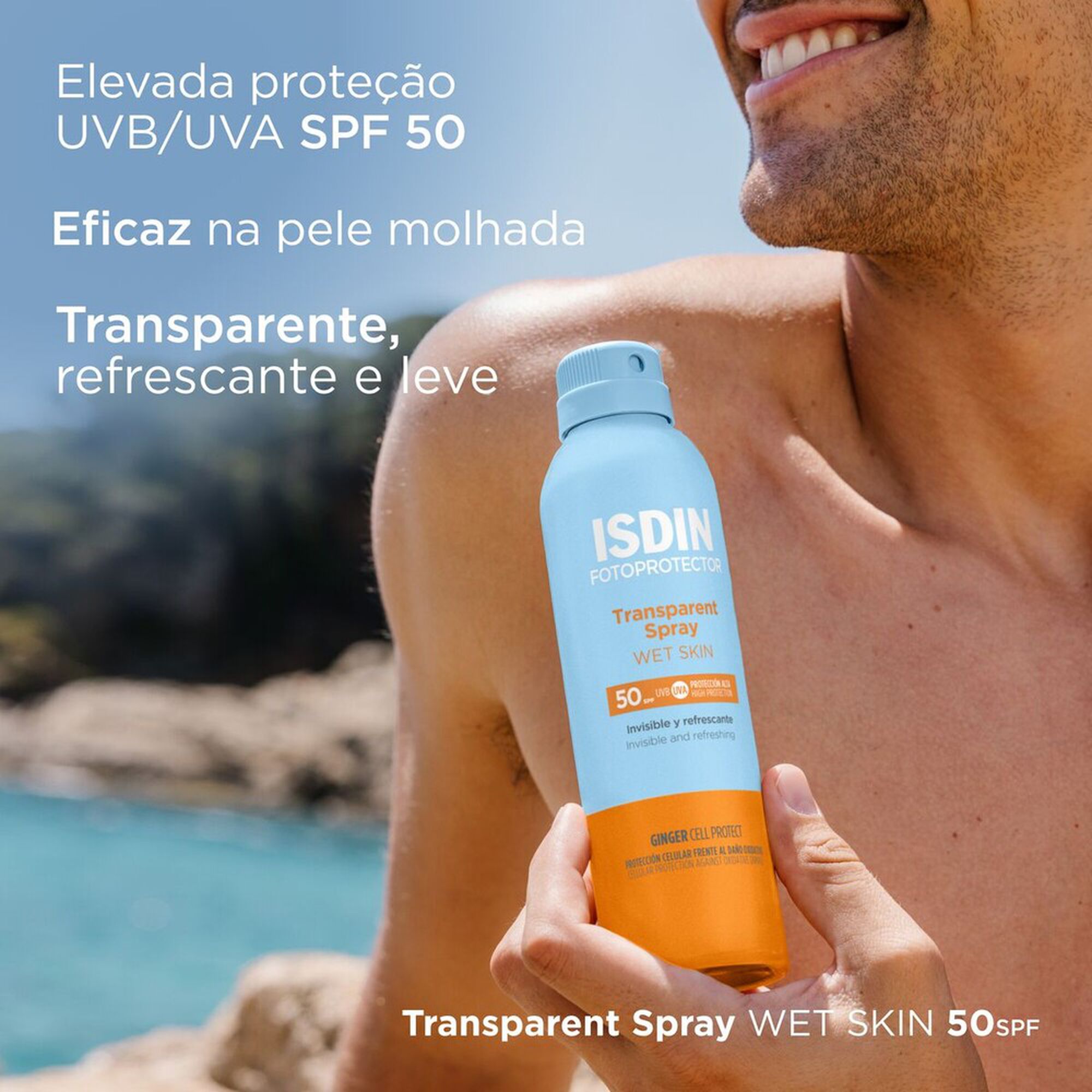 Protetor Solar Corpo Spray Wet Skin SPF50