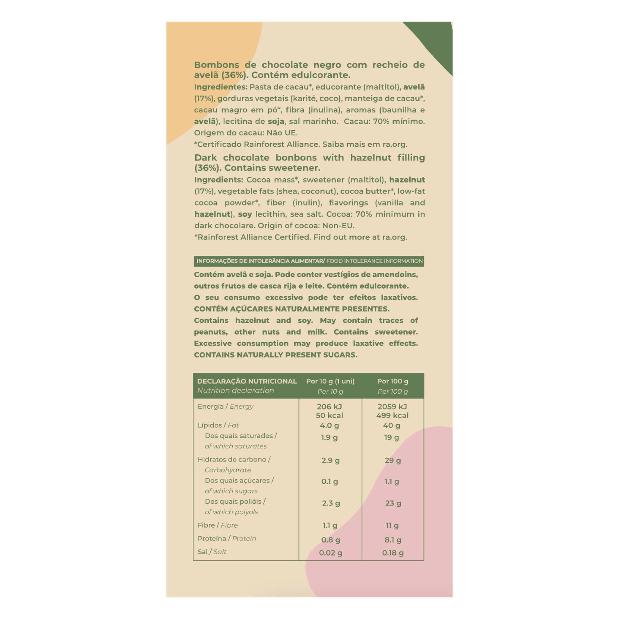 H1 Bombons 70% Cacau Creme de Avelã