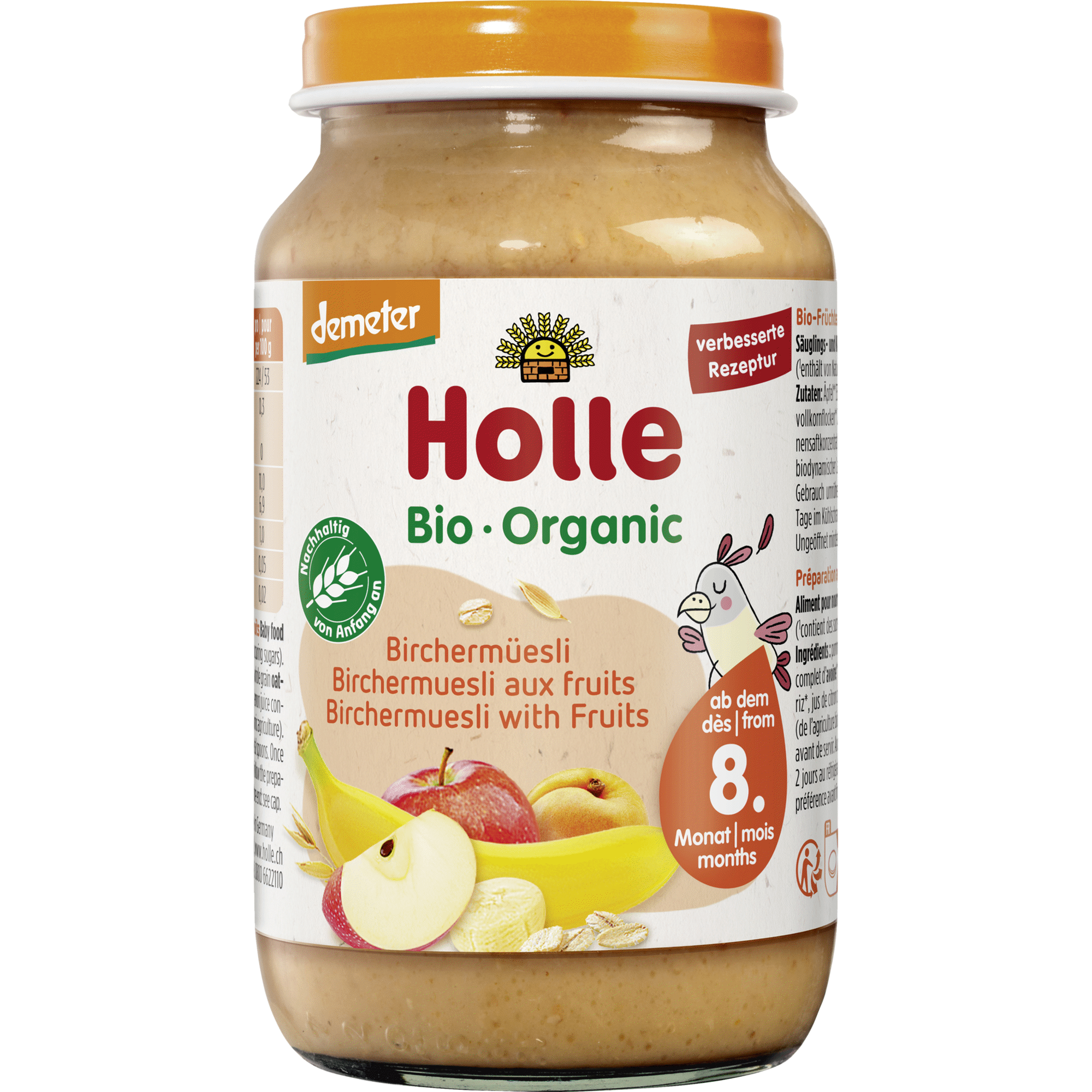 Boião Puré Biológico Muesli/Frutas +8M