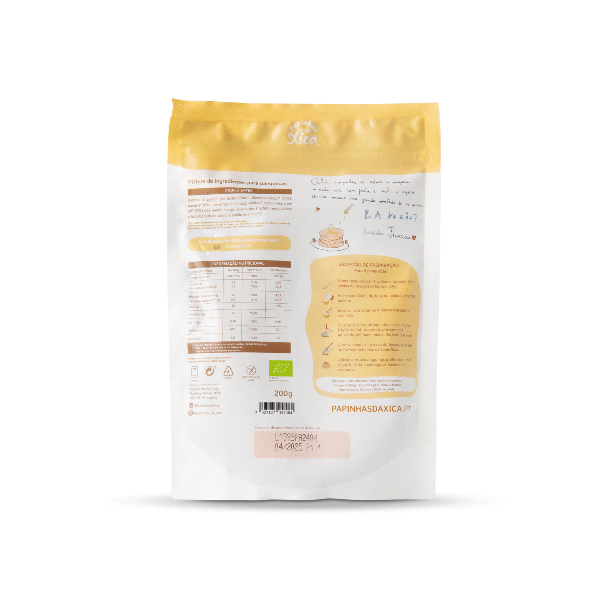 Preparado de Panquecas de Banana Bio