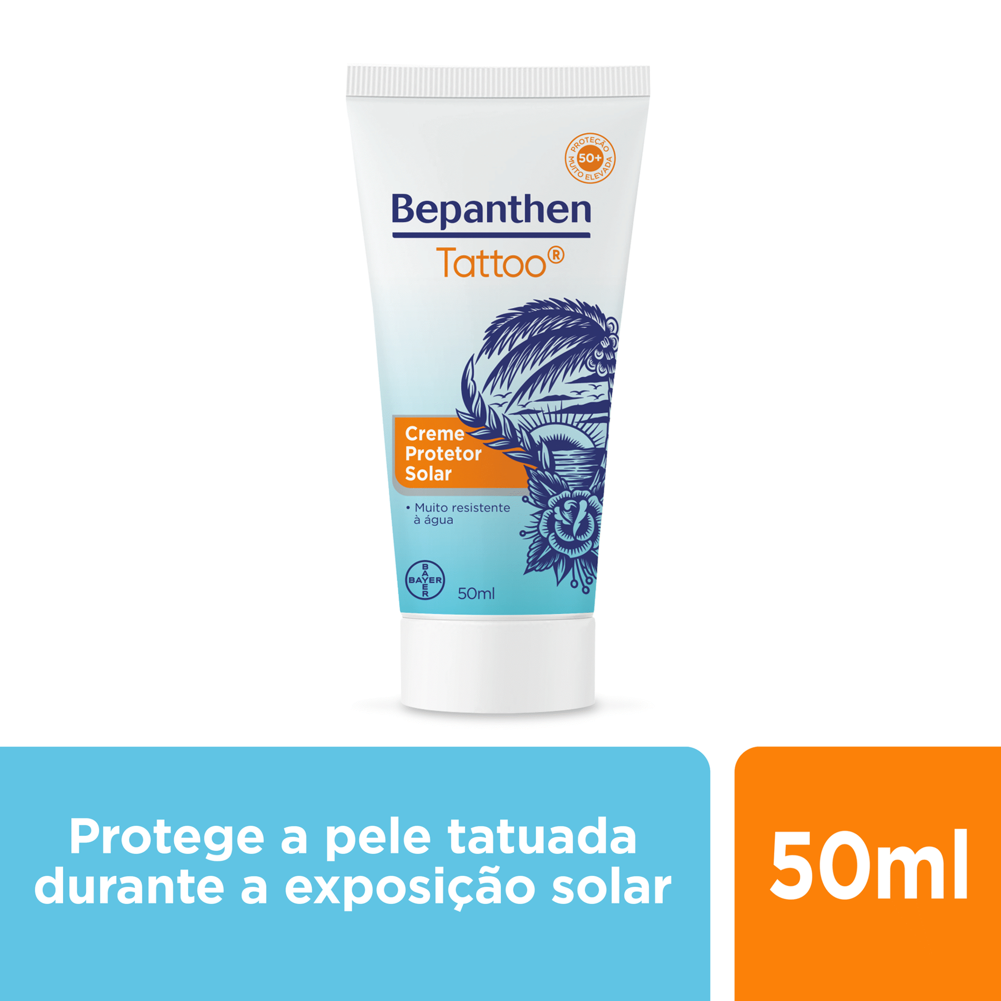 Creme Protetor Solar Rosto Tattoo SPF50+