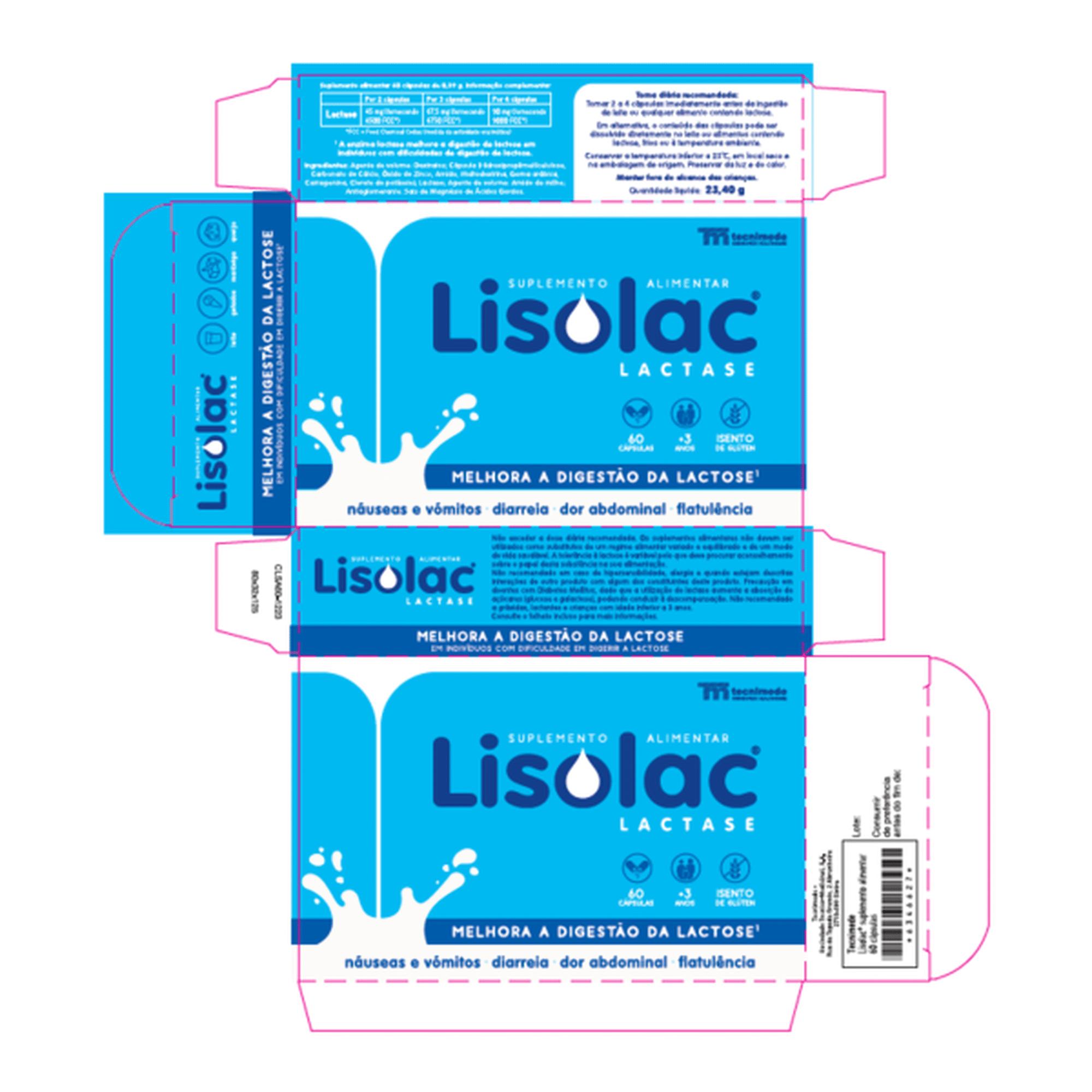 Lisolac cápsulas Digestão Lactose