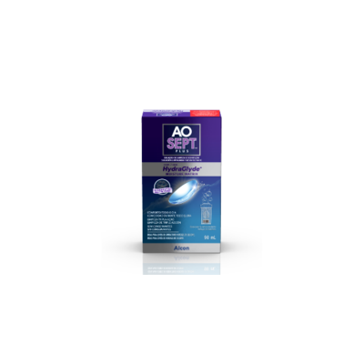 Líquido Limpeza Para Lentes De Contacto Aosept Plus Com Hydraglyde