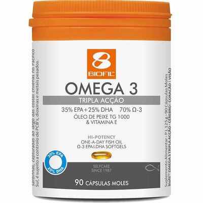 Suplemento Alimentar Ómega 3 Tripla Ação