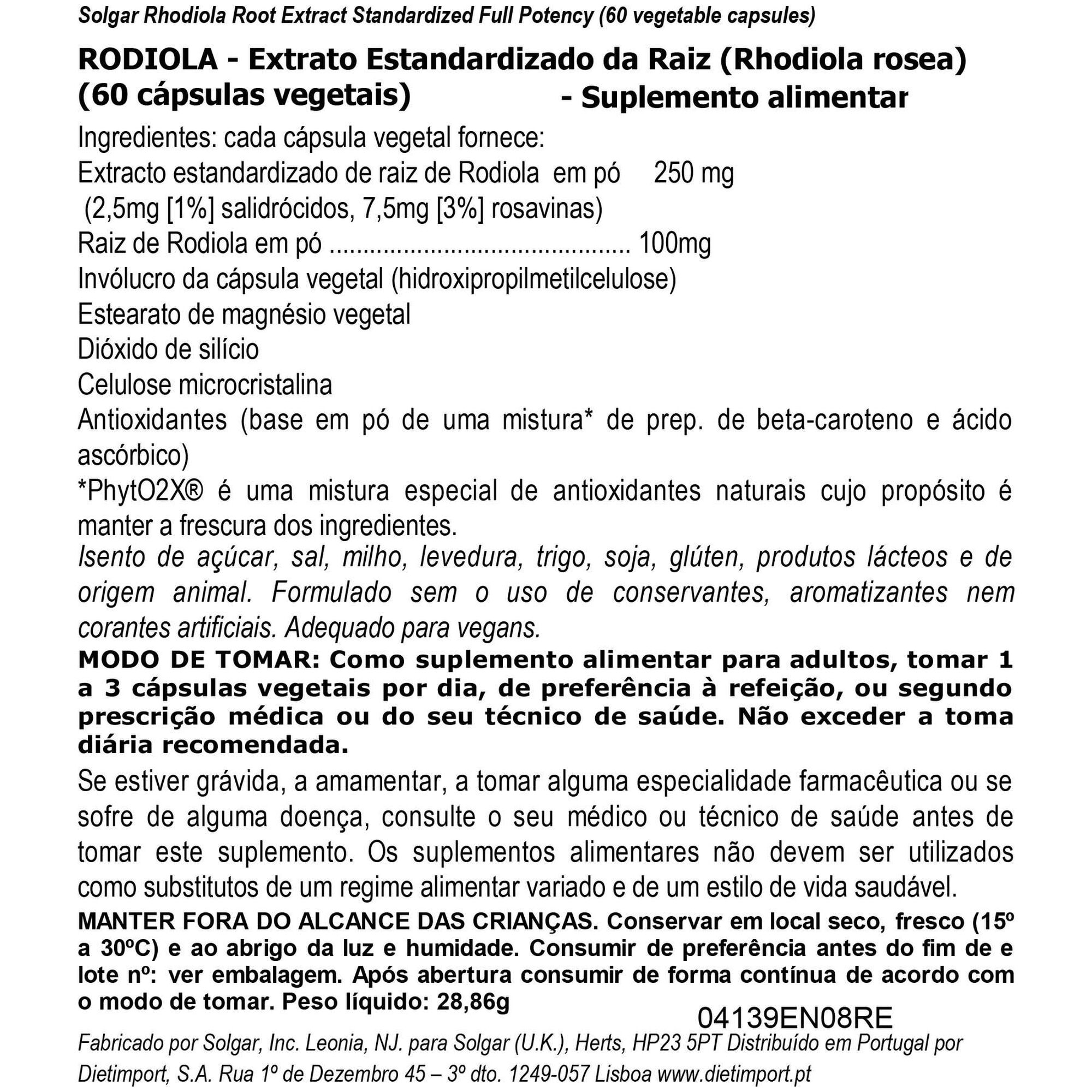 Extrato de Raíz de Rodiola