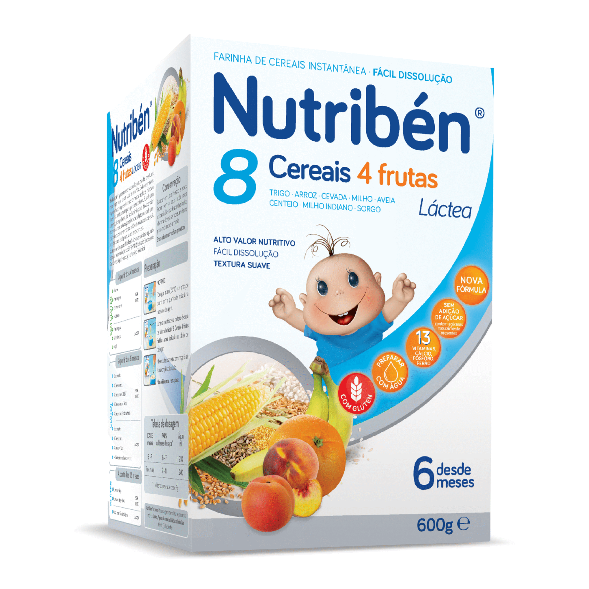 Papa Bebe 8 Cereais 4 Frutas Nutriben Well S