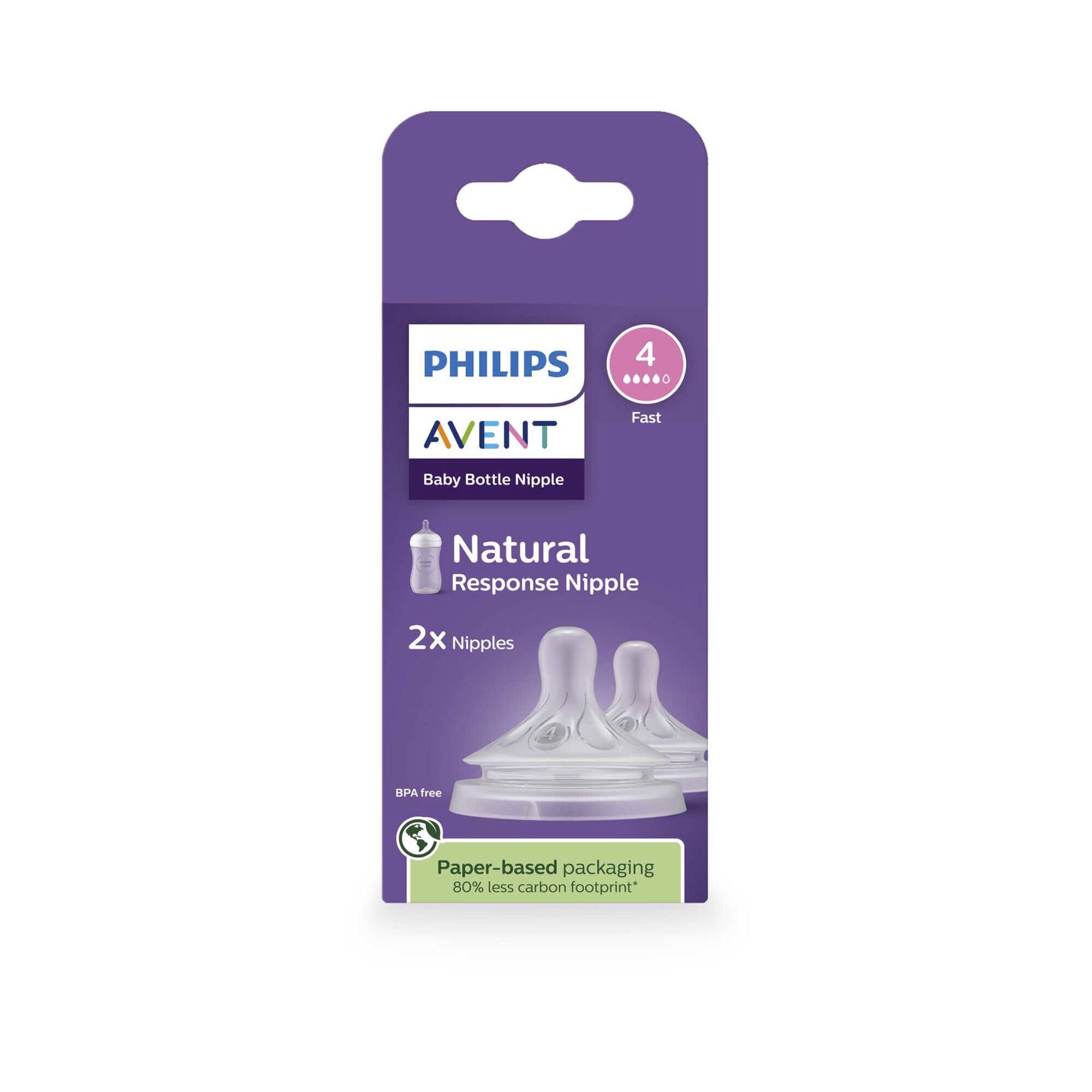 Tetinas Natural Response T4 fluxo rápido 3m+