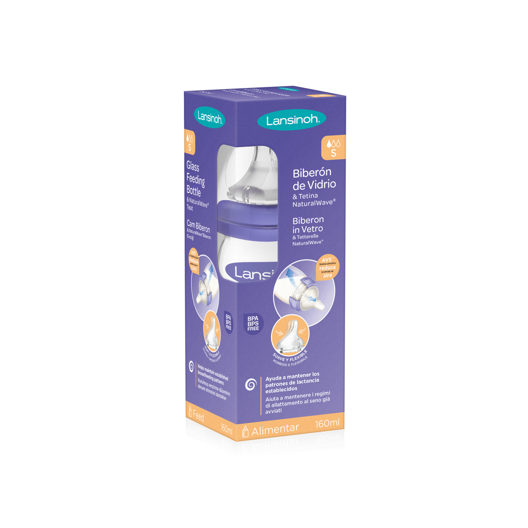 Biberão Vidro Tetina Naturalwave