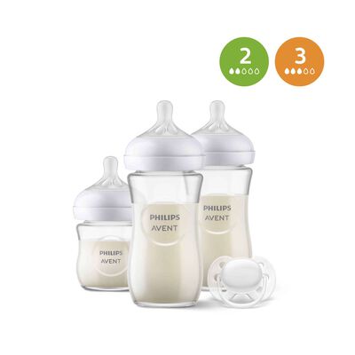 Conjunto Natural Response 3 biberões vidro Conjunto Natural Response 3 biberões vidro