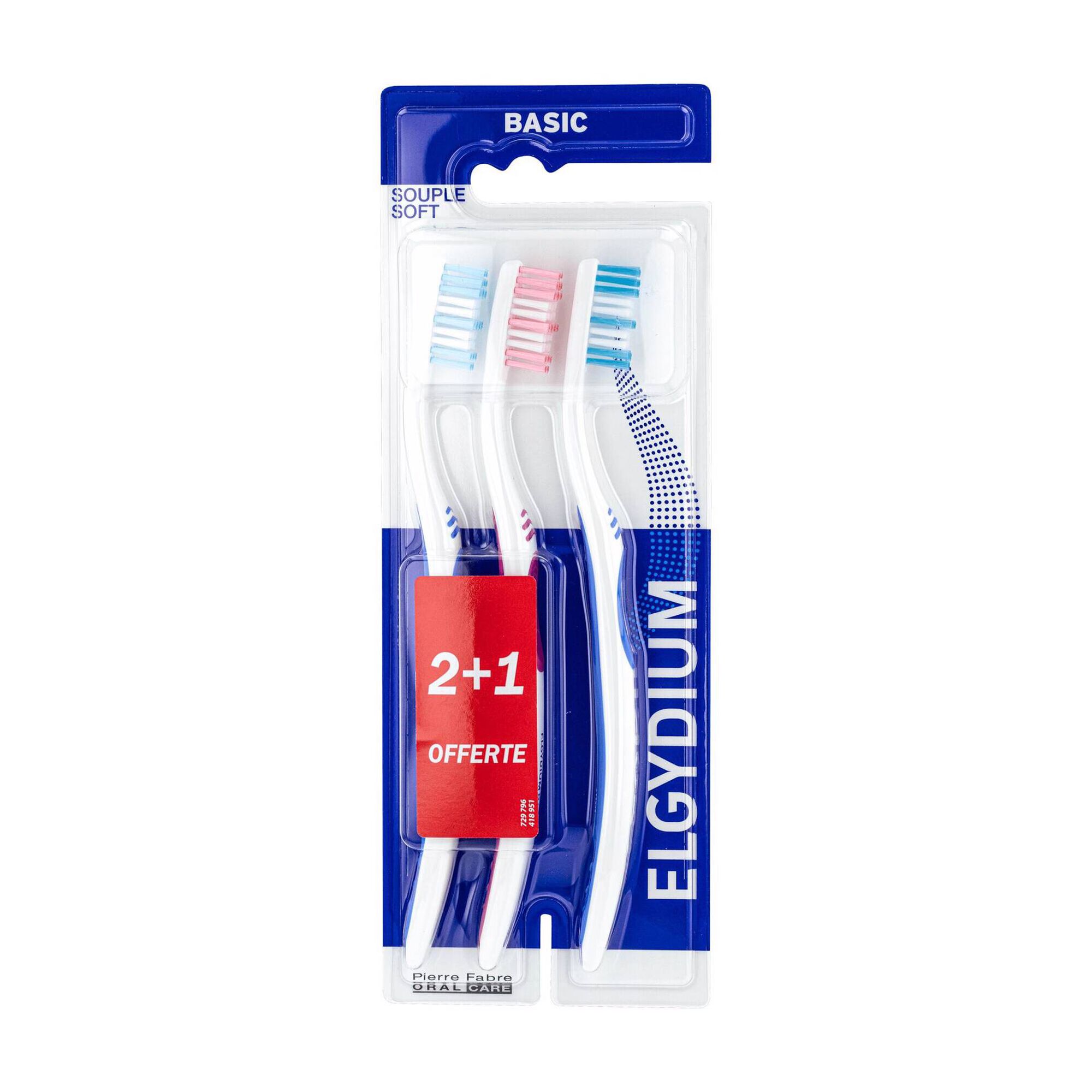 Pack Basic Trio Toothbrush Basic Souple Soft