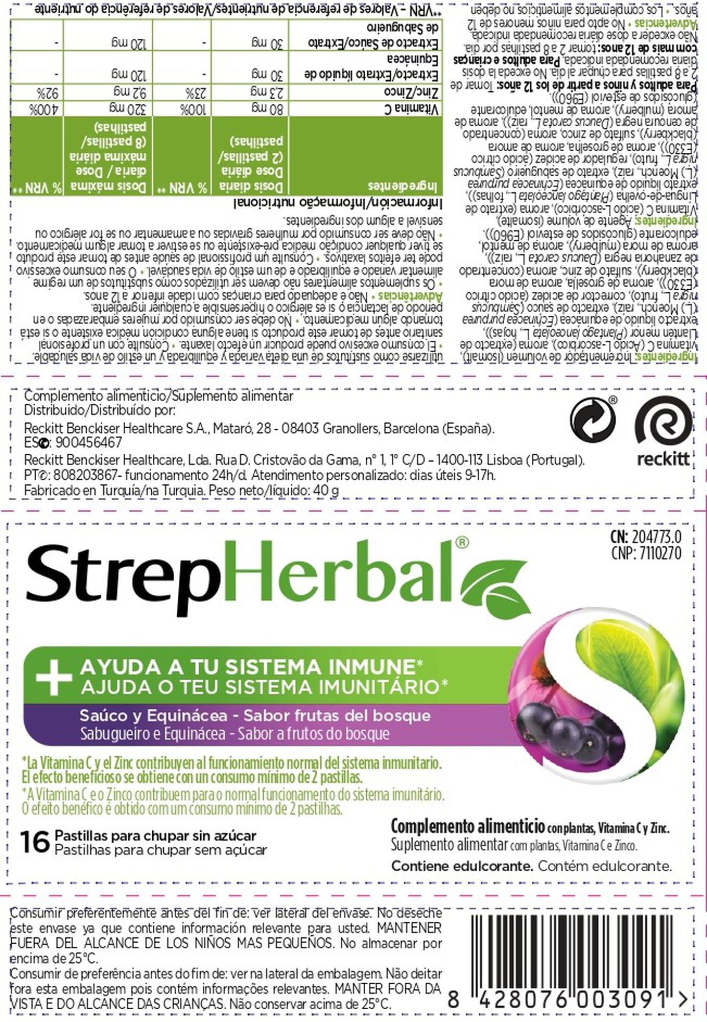 Strepherbal Sabugueiro & Equinácea