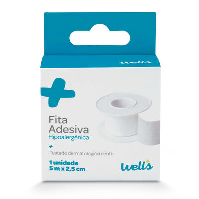 Fita Adesiva Hipoalergénica 5m x 2,50cm