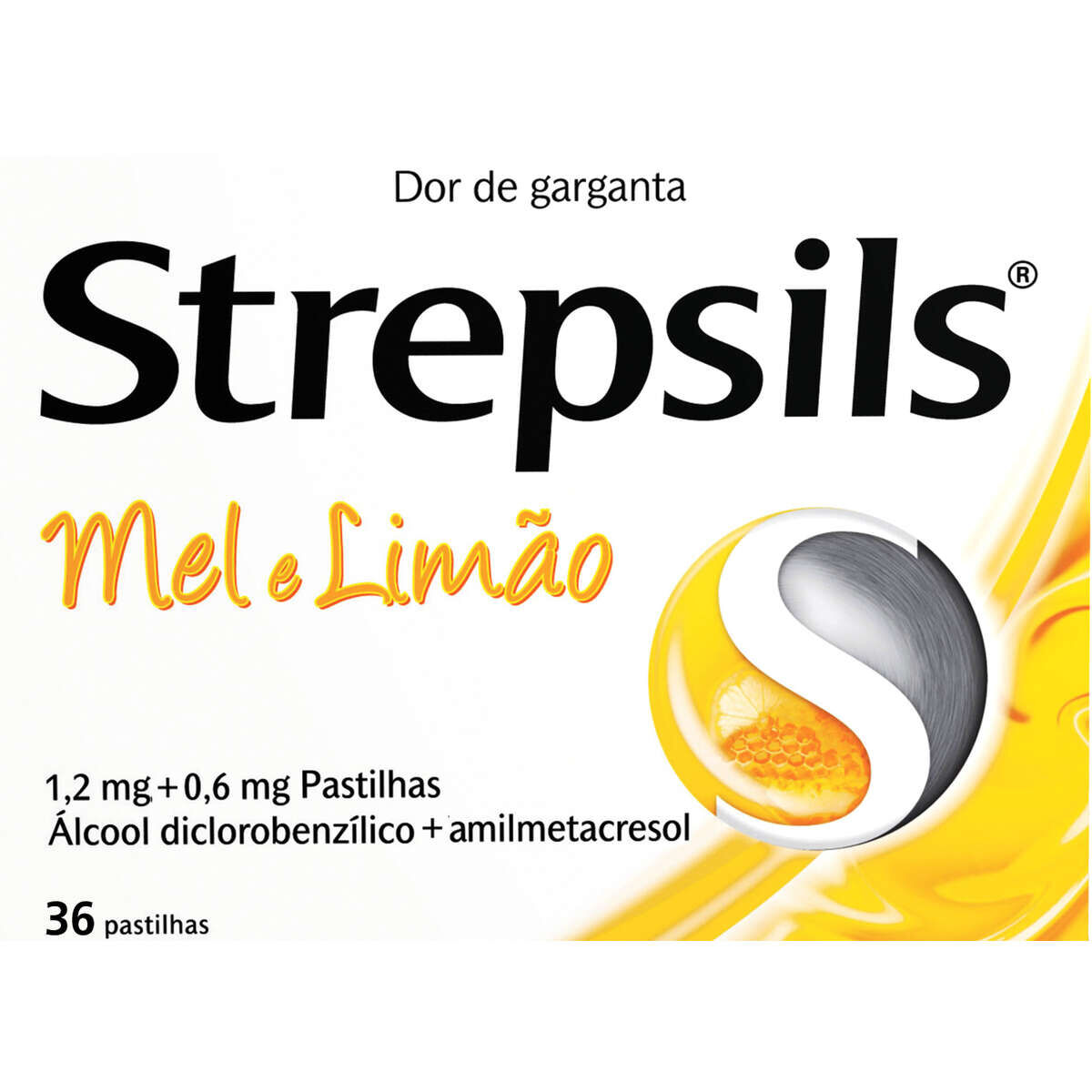 Strepsils Mel e Limão Dor de Garganta 36 pastilhas