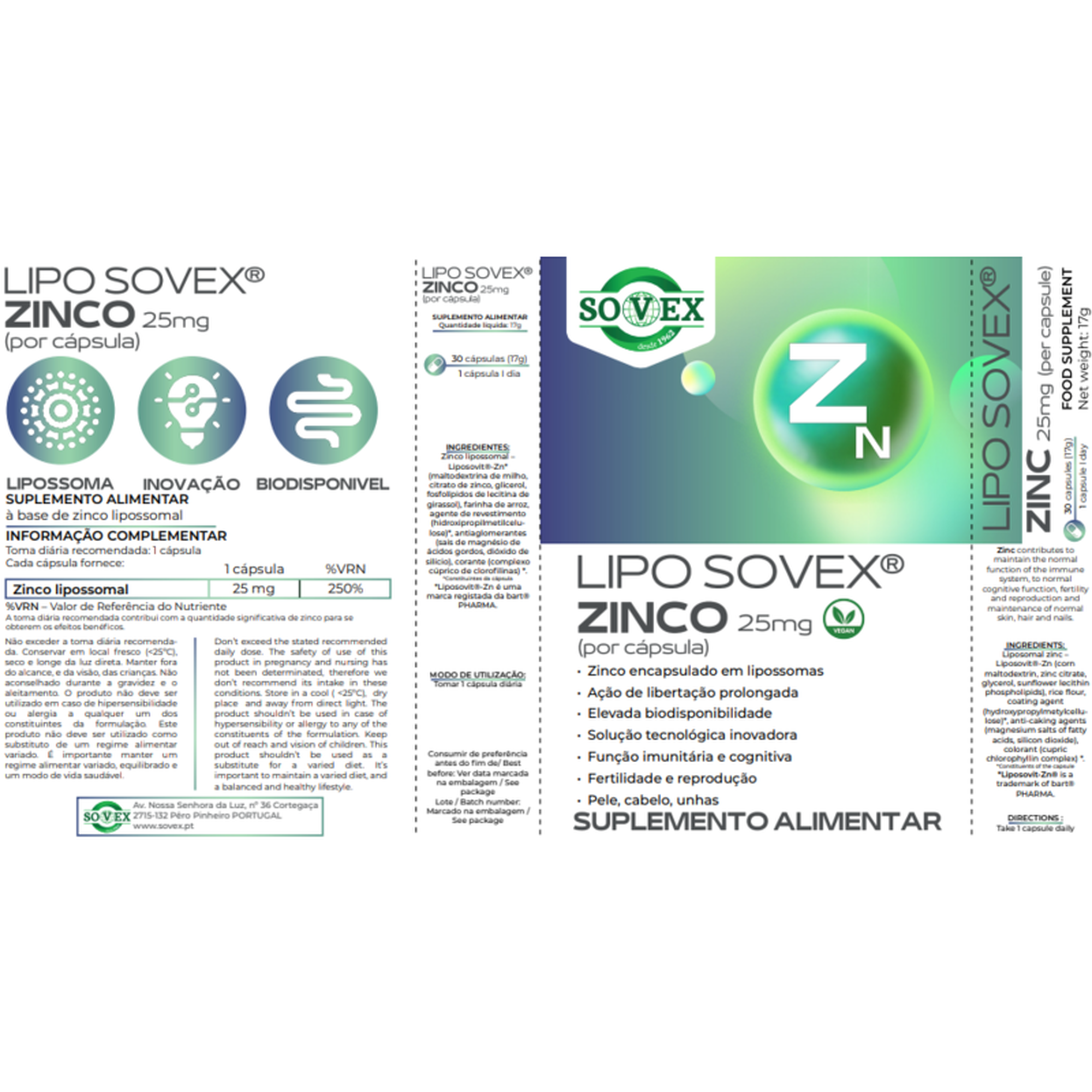 Lipo Sovex Zinco 25mg