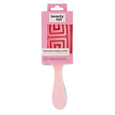 Escova de Cabelo Extra Flexível Rosa Claro