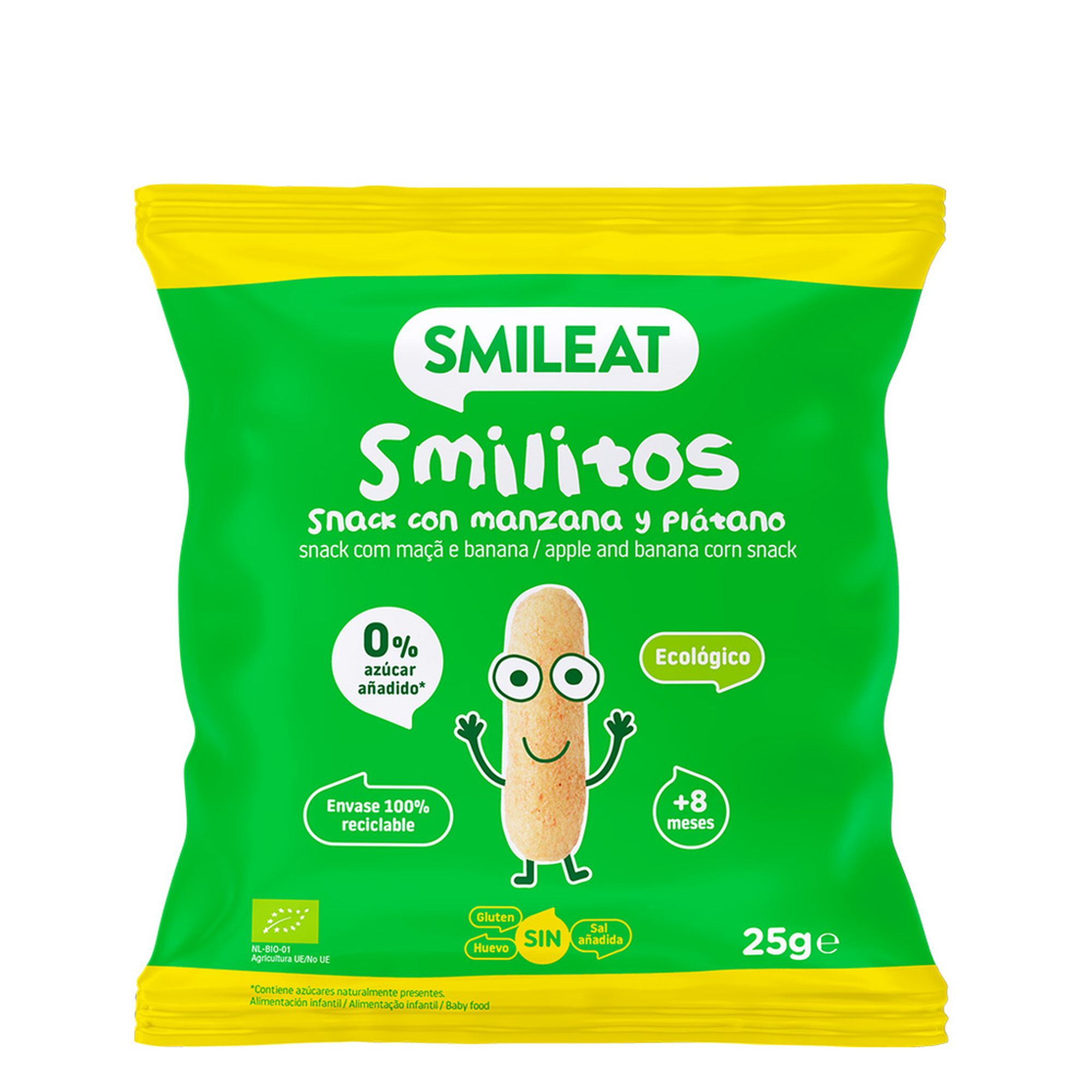 Smilitos Snack Bio Ecológico Maçã e Banana +8M