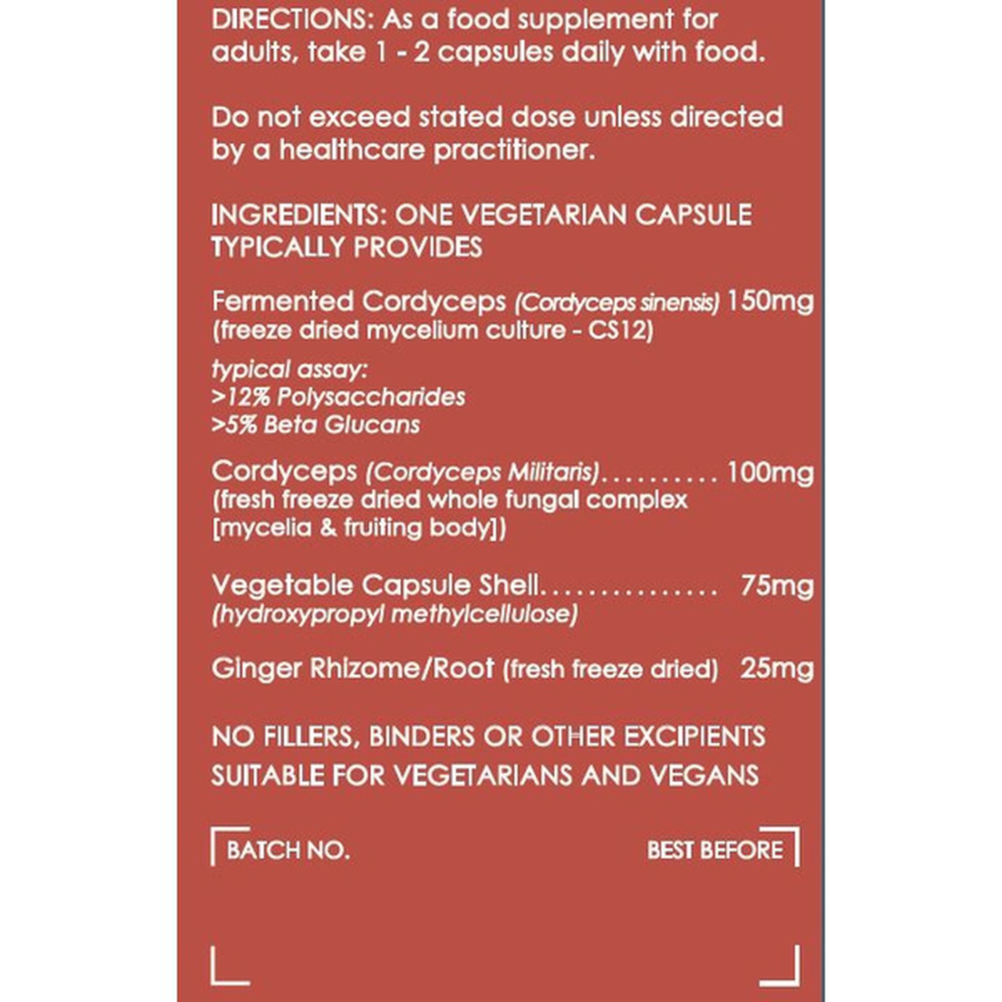 Suplemento Anti-Envelhecimento Cordyceps