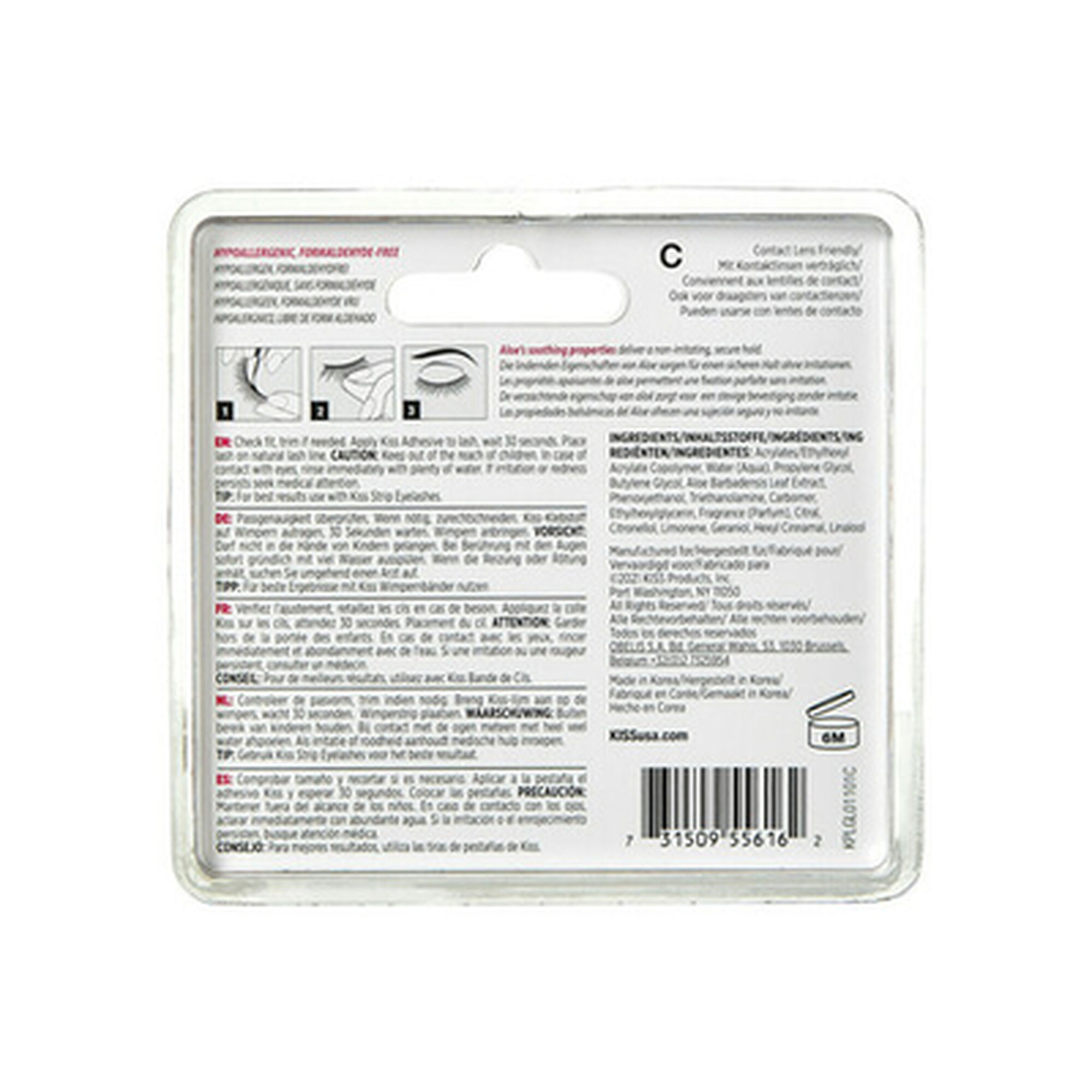 Adesivo Pestanas 24 HR Strip Eyelash Clear