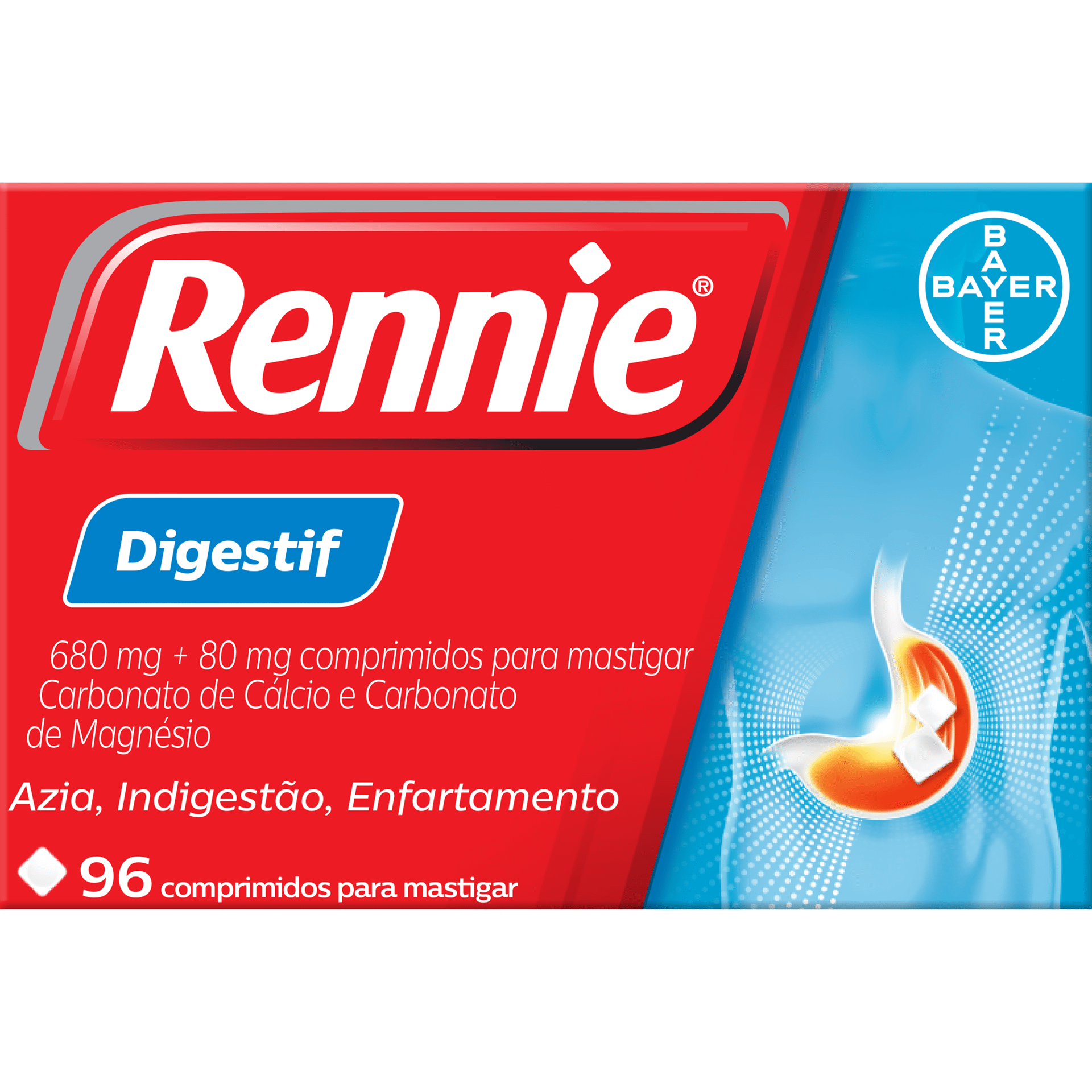 Rennie Digestif Antiácido 96 comprimidos