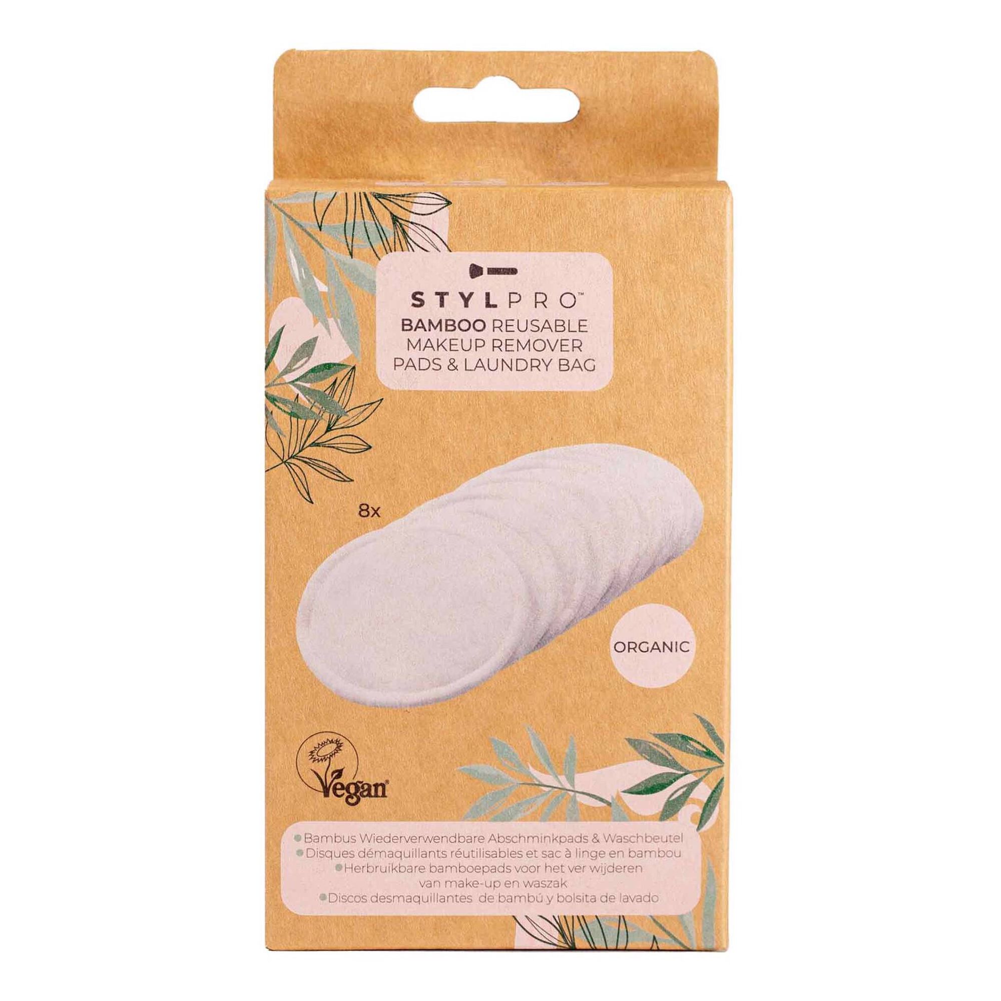 Conjunto Discos de Bambu e Bolsa de Lavagem