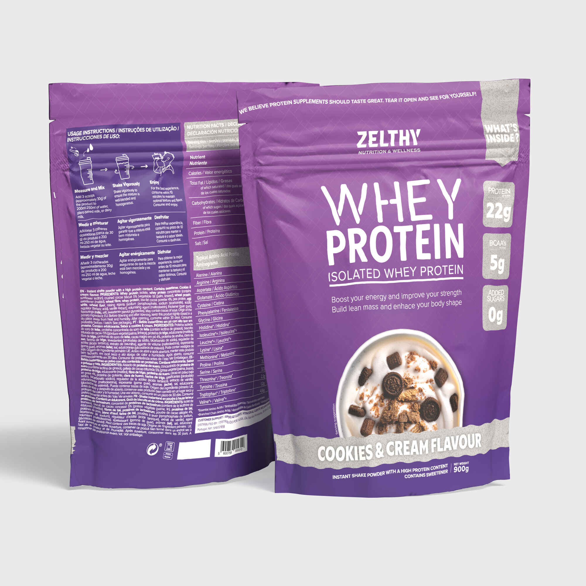Whey Protein Cookies & Cream Flavour