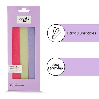 Kit de Limas de Unhas em Madeira Multicor 1