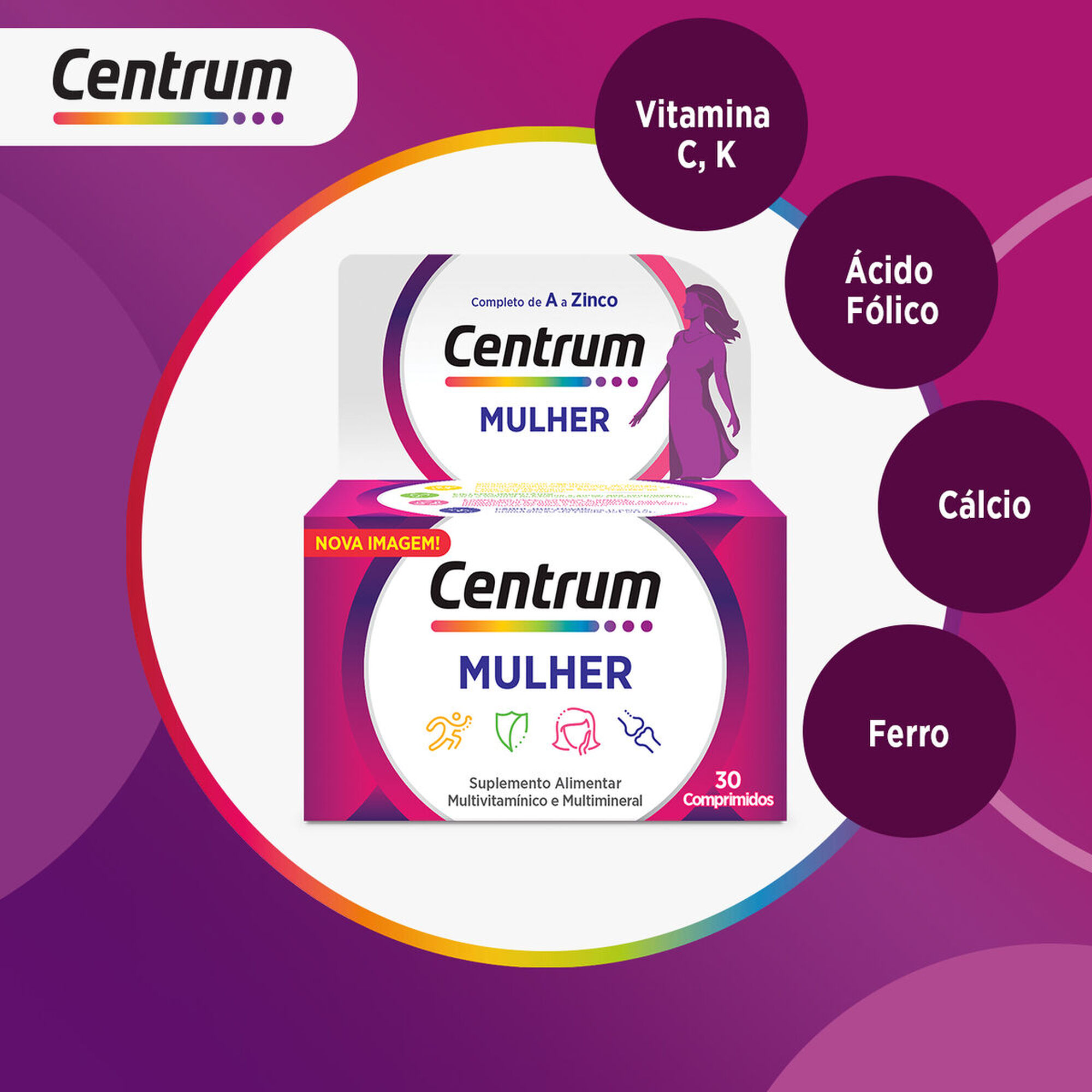 Suplemento Multivitamínico Centrum Mulher