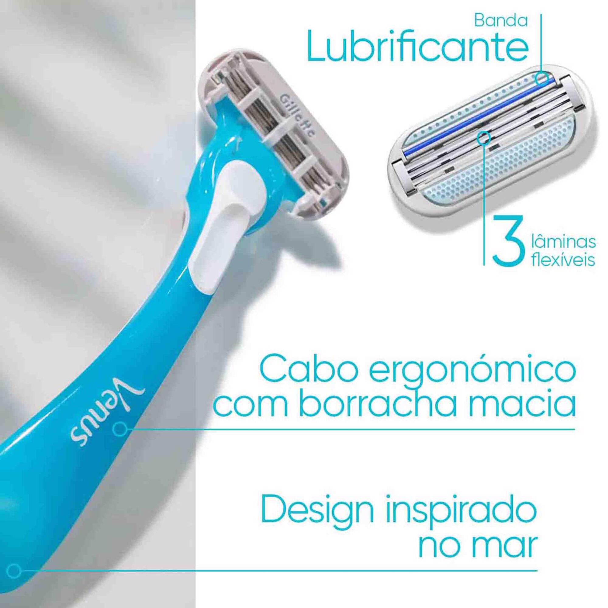 Lâminas Depilação Descartáveis Venus Oceana