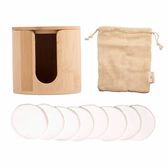 Conjunto Caixa Discos de Bambu Bolsa Lavagem Wells Image 1