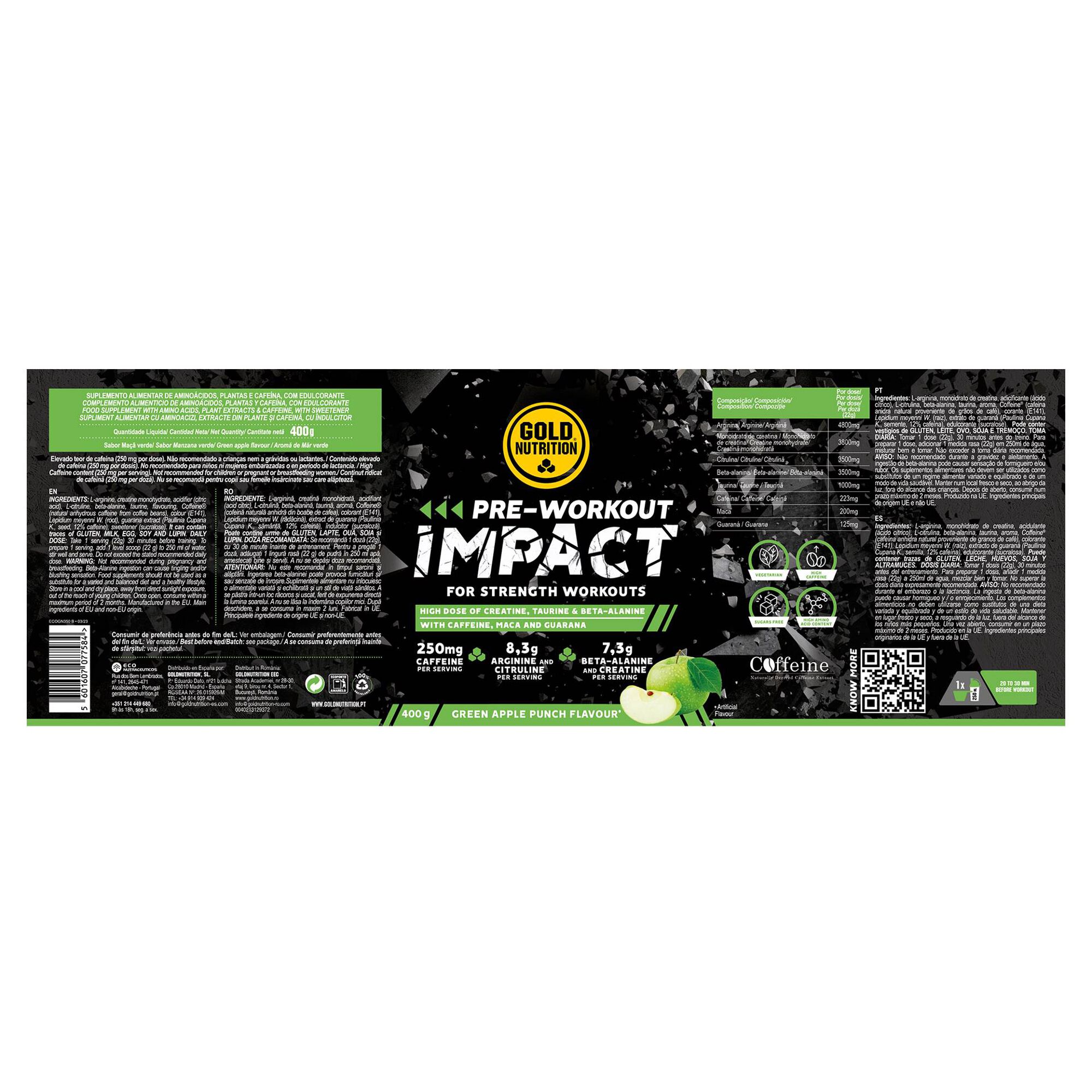 Pré-Treino Aumento Energia Maçã Verde Impact