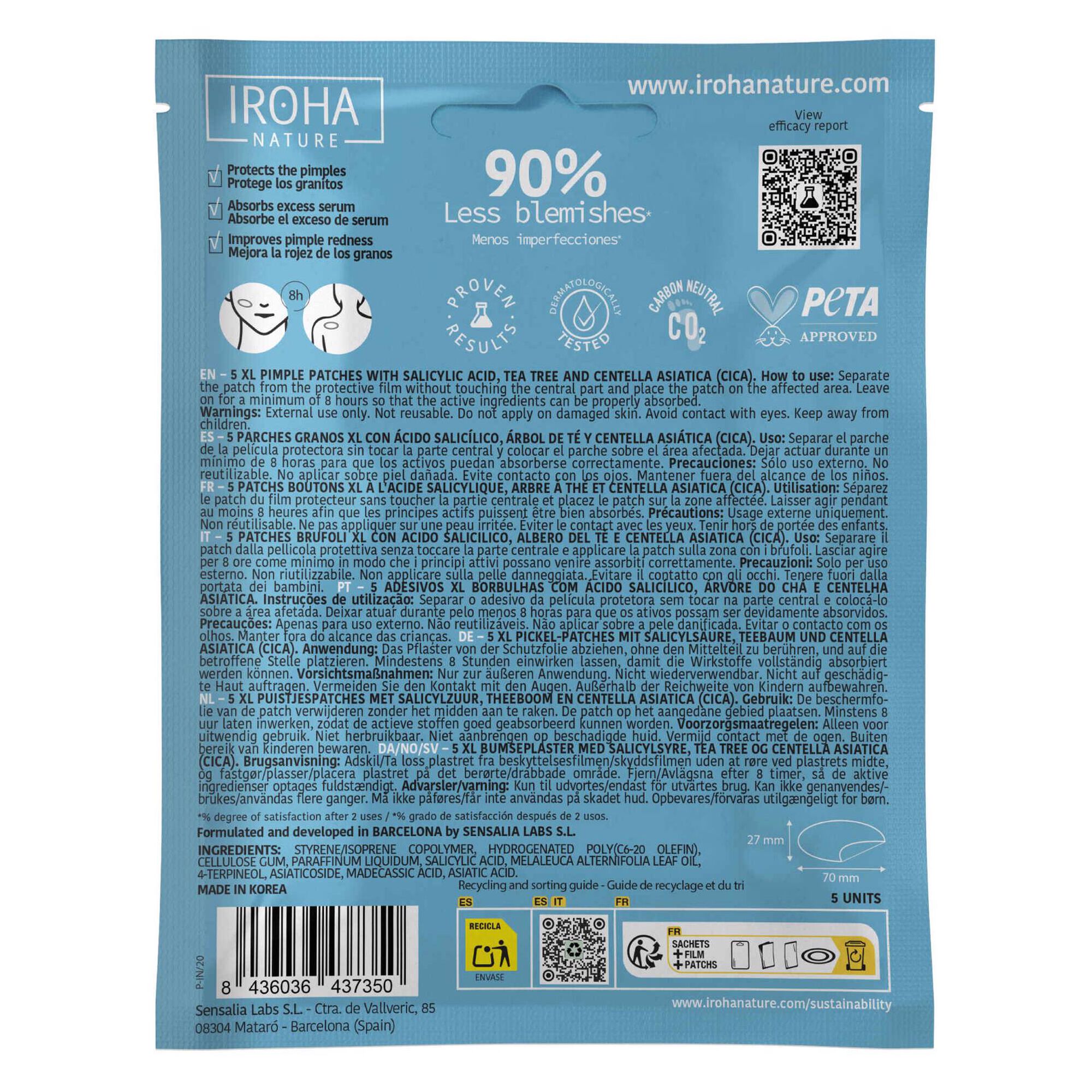 SOS Pimple Patches Salicylic Acid Face Body XL