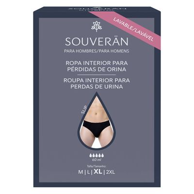 Slip Incontinência Homem Preto XL