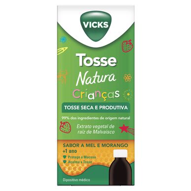 Tosse Natura Crianças Sabor a Mel e Morango Wells Image 1