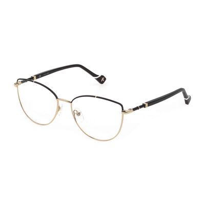 Armação Óculos Yalea Preto e Dourado Vya014