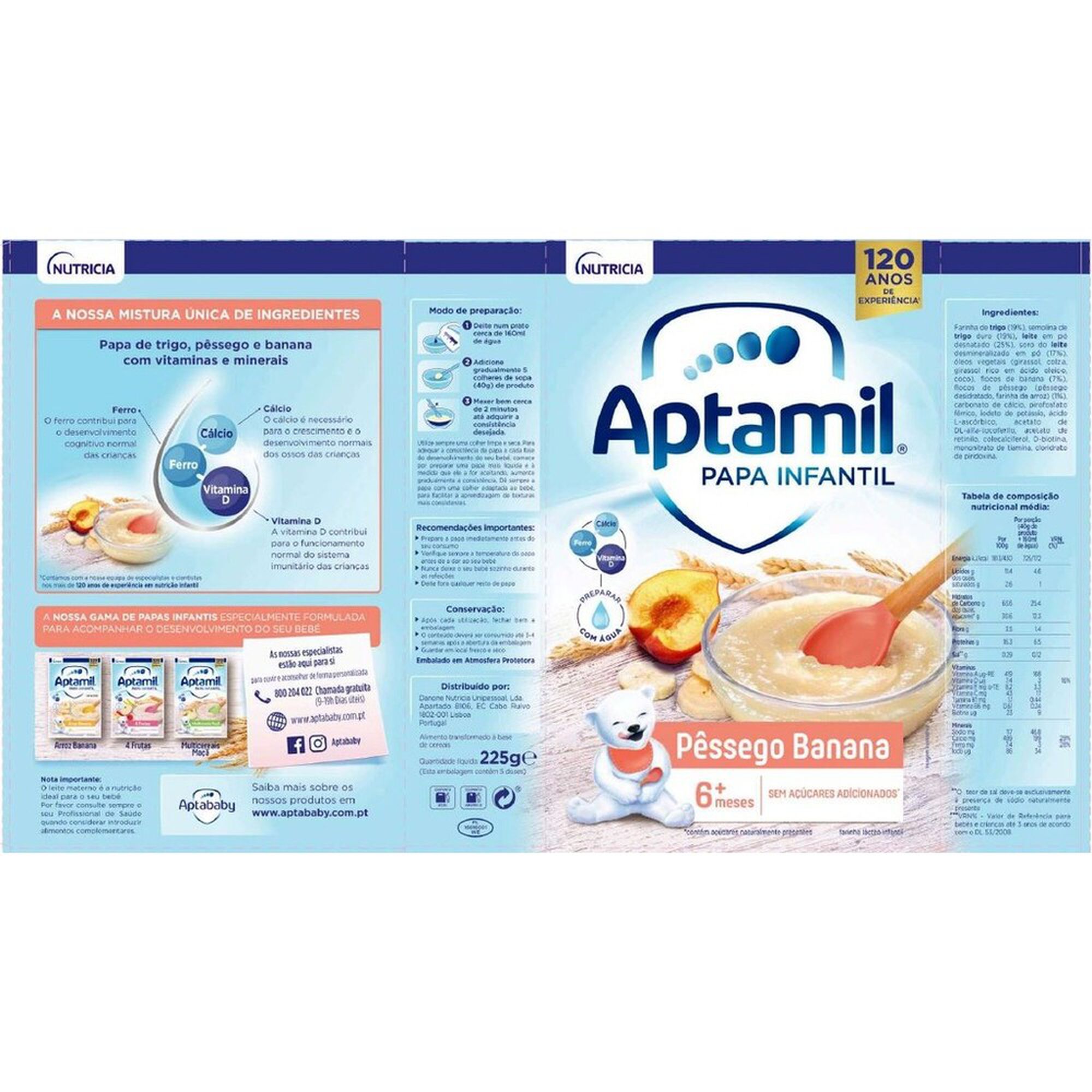 Papa Infantil Pêssego Banana +6M