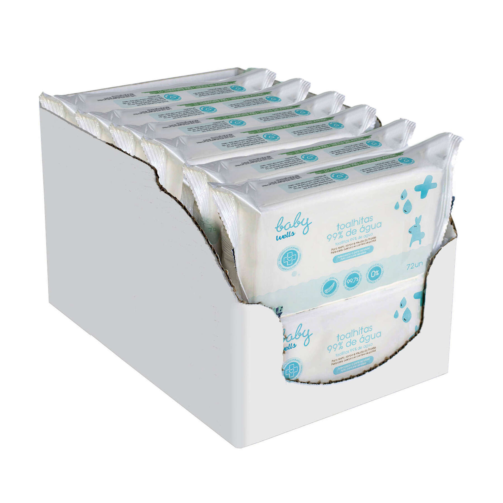 Pack Toalhitas 99% de Água Limpeza Delicada