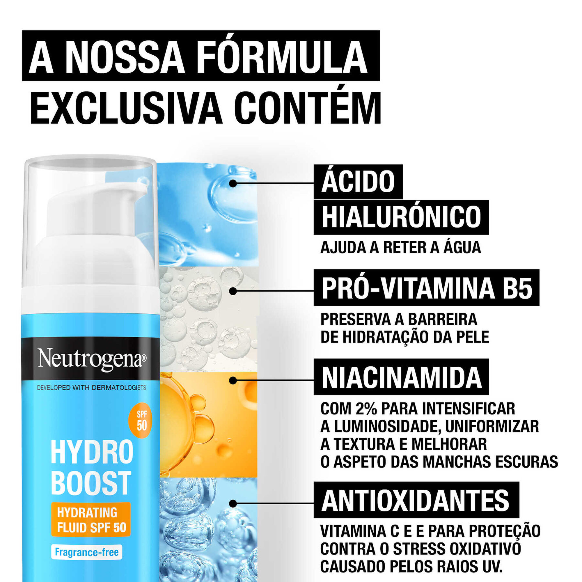Fluido Rosto Hidratante Hydro Boost  SPF 50