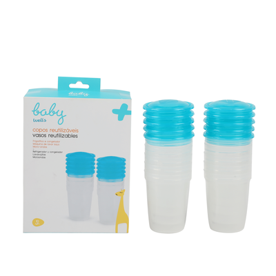 Copos Reutilizáveis Transporte Comida Bebé