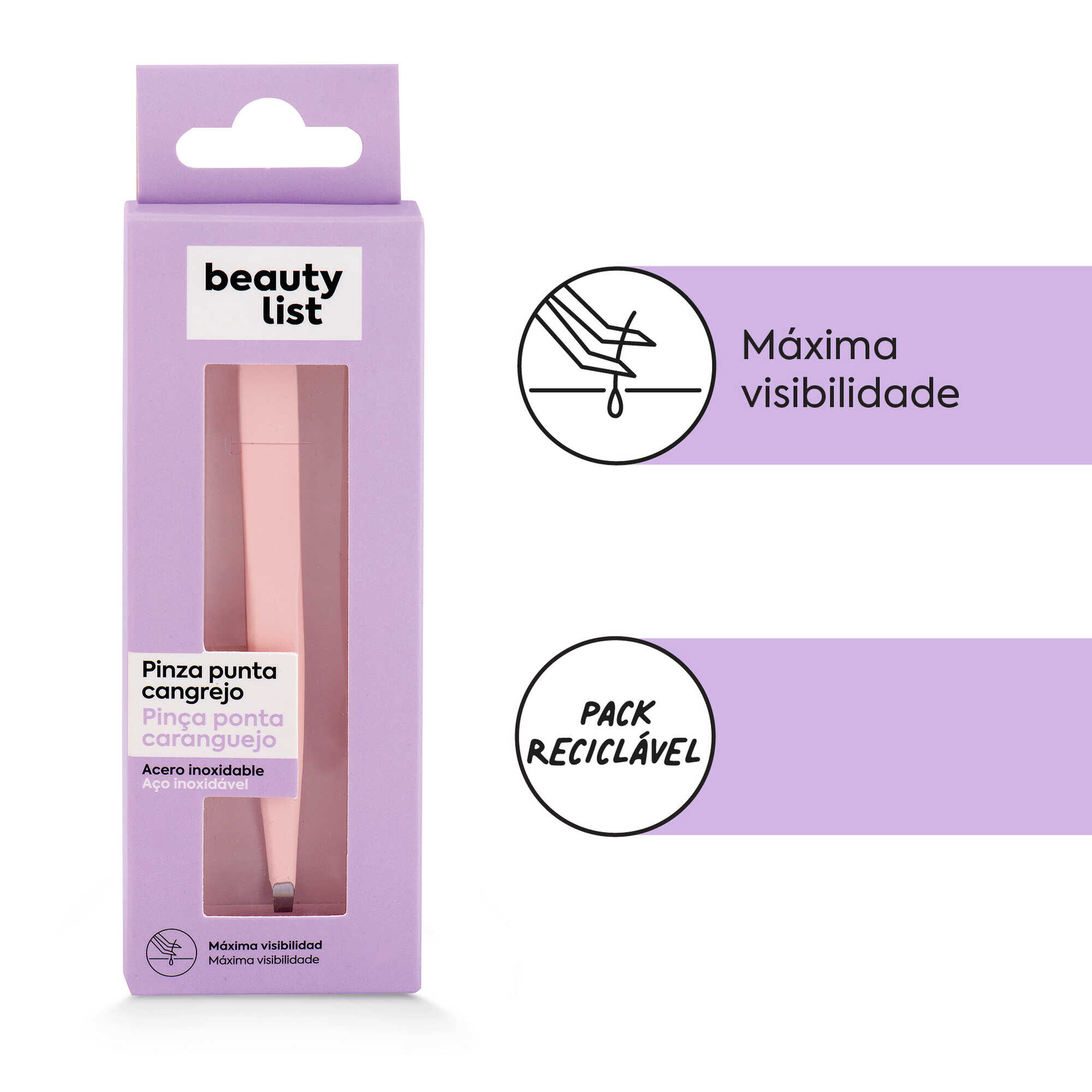 Pinça Ponta de Caranguejo Rosa