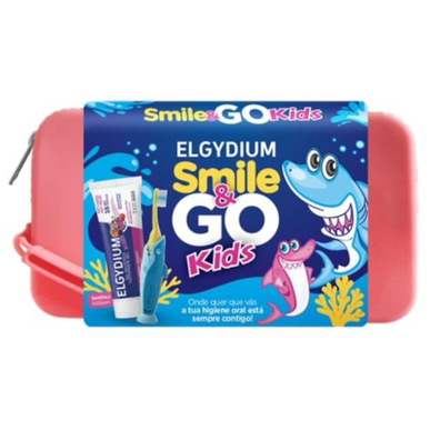 Elgydium Smile & Go Kit de Viagem Kids, 50ml, Salmão