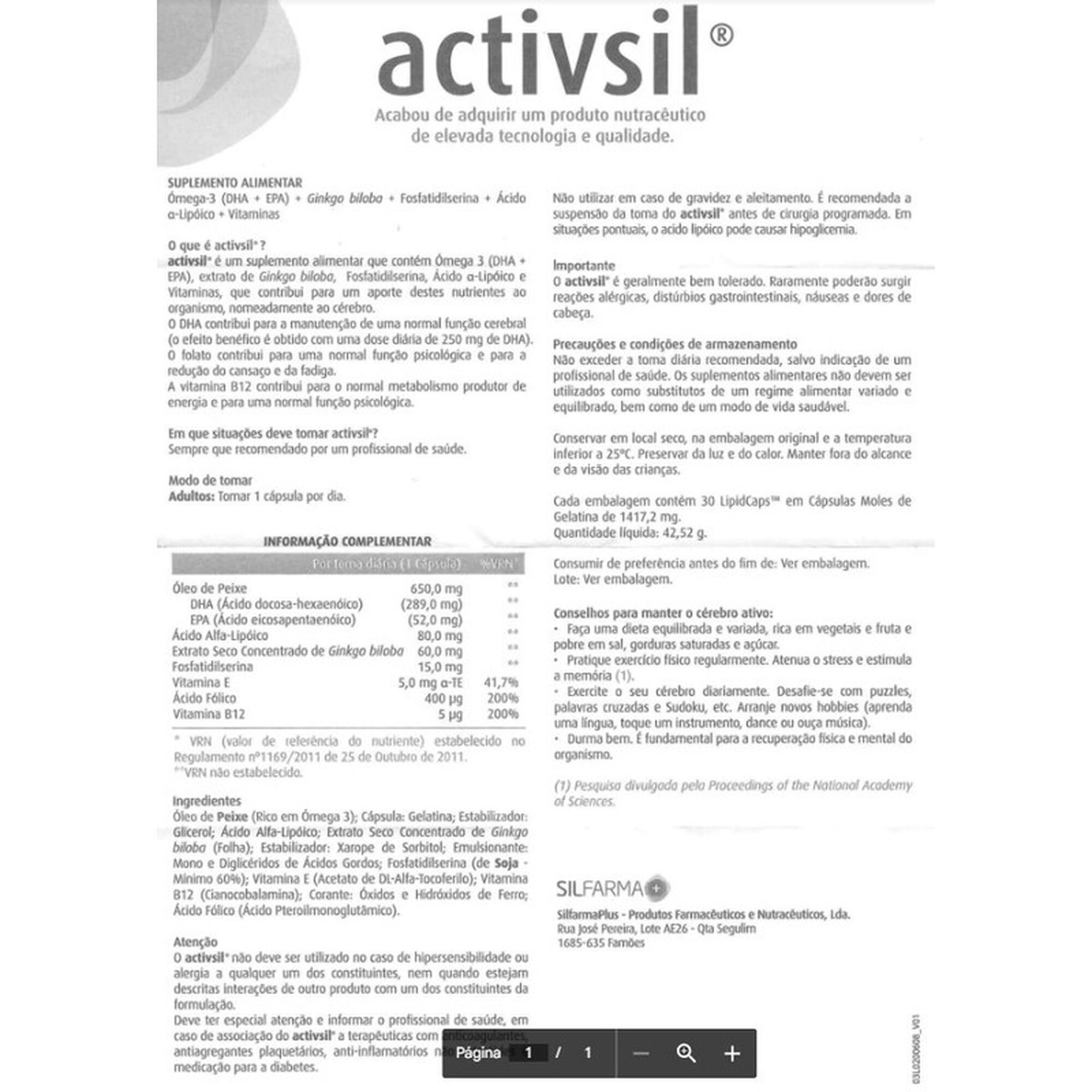 Suplemento Funcionamento Tecidos Cerebrais