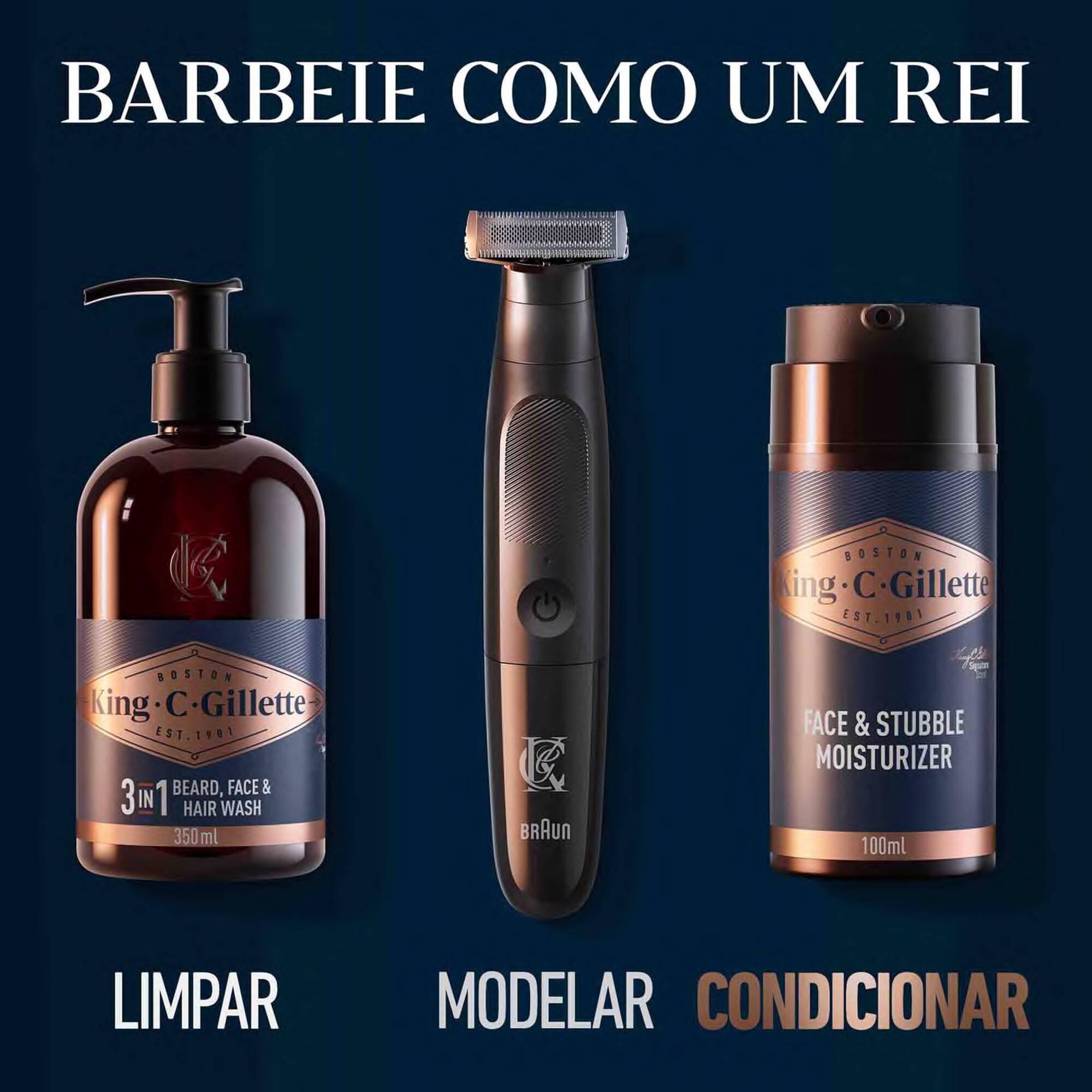Hidratante para Rosto e Barba King C.