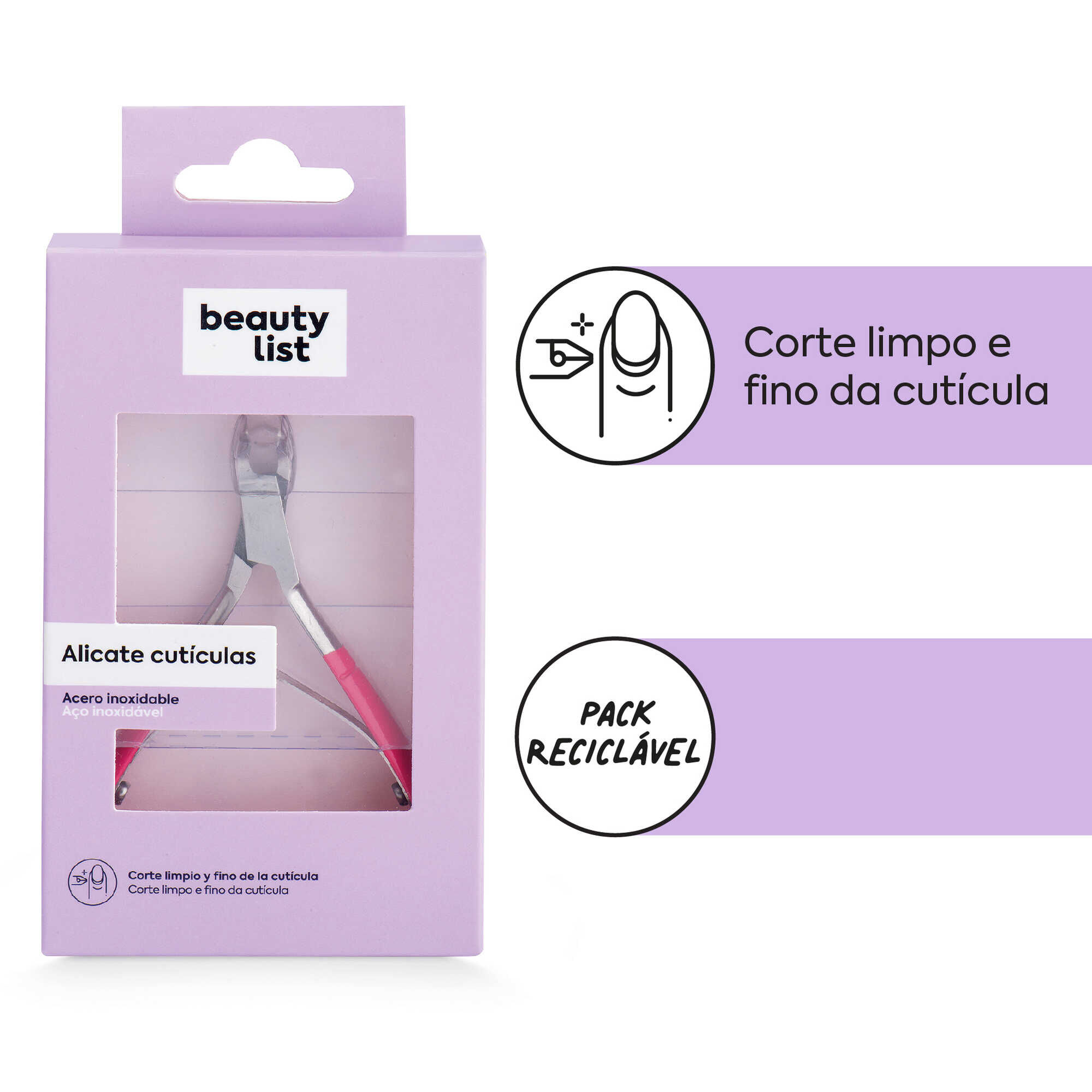 Alicate para Cutículas Rosa